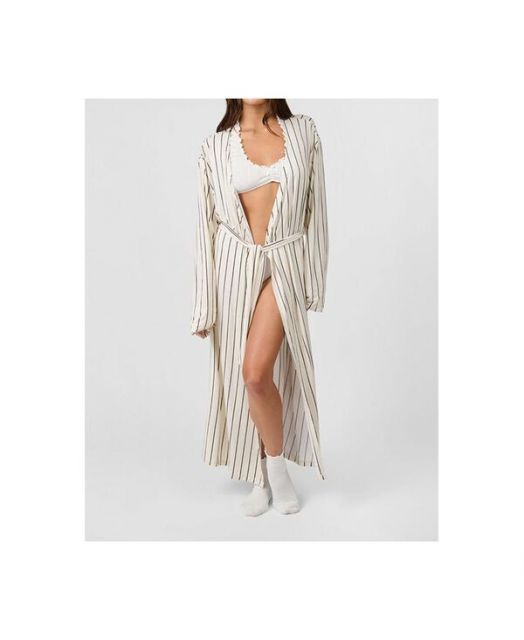 送料無料 ウィ ウォー ワット レディース ナイトウェア アンダーウェア Women s Modal Jersey Robe Antiq wht|black