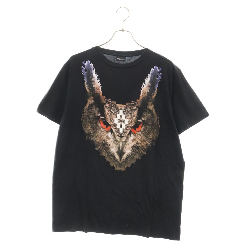 MARCELO BURLON (マルセロバーロン) アウルプリント 半袖Tシャツ ブラック