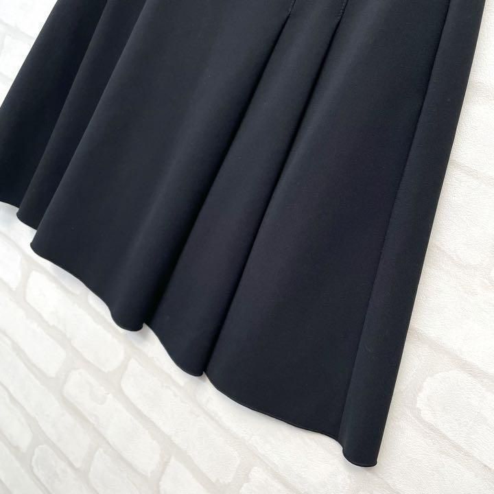 洗える♡フォクシーニューヨーク 最高級 プリーツスカート ひざ丈 黒