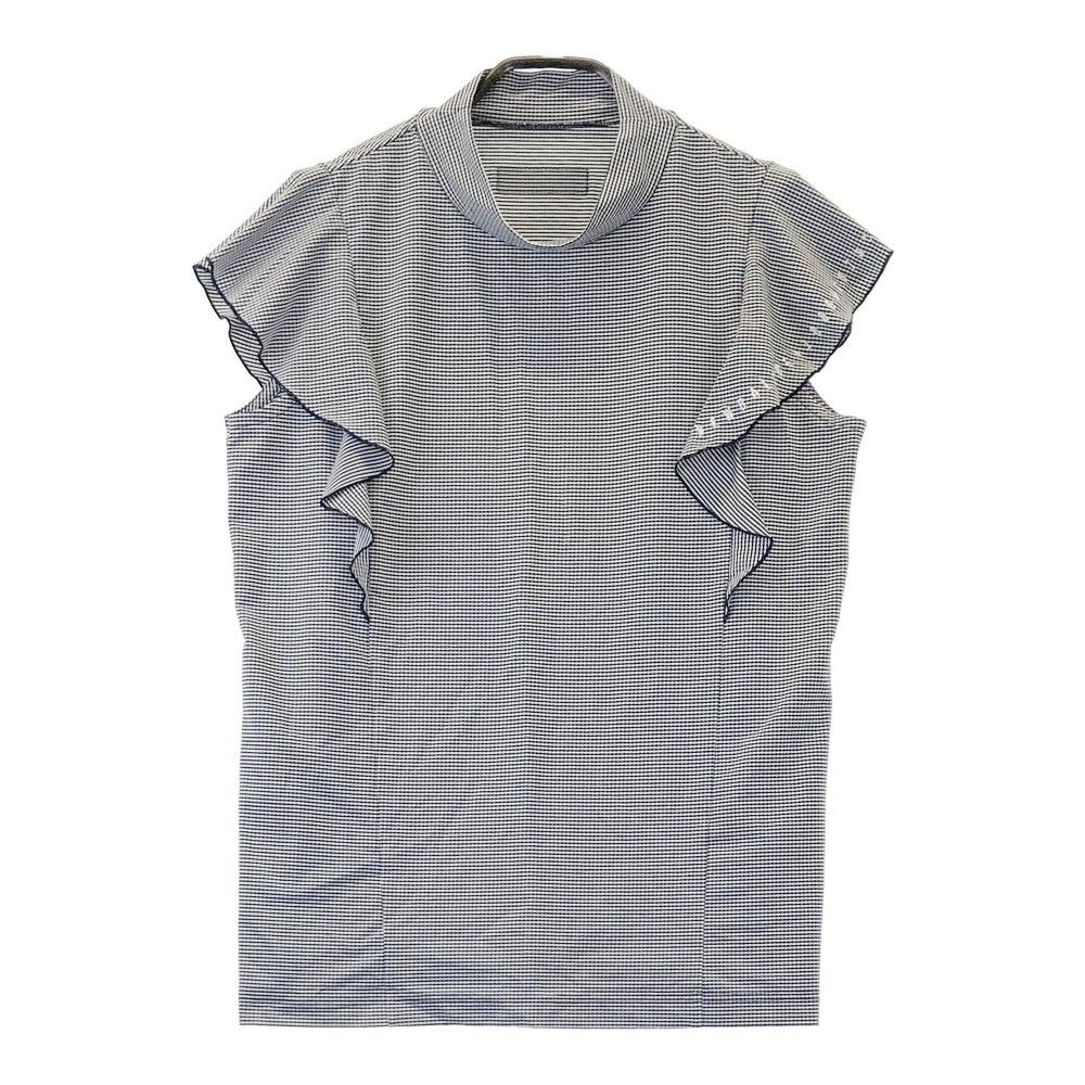 サイズ 2 NEW BALANCE GOLF ニューバランス ハイネック 半袖Tシャツ 袖フ 総柄 ブラック系 240101438968 ゴルフウェア レディース ストスト