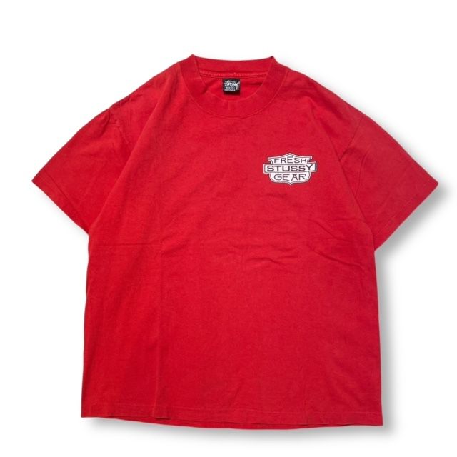 80s OLD STUSSY HARLEY オマージュロゴTEE 半袖Tシャツ XL レッド系