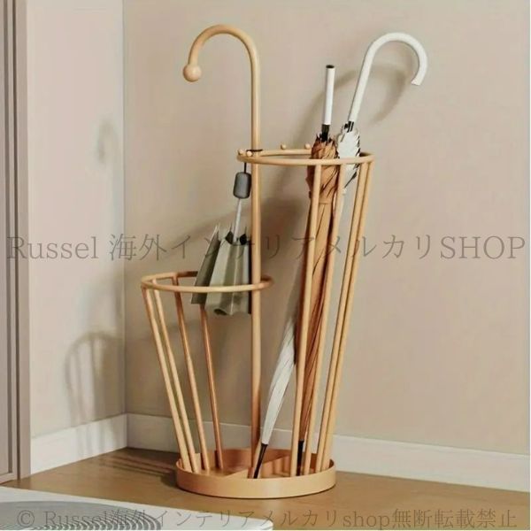 傘立て モダン 大容量 グリーン オレンジ ミルキー メタル シンプル お洒落 人気 インテリア 玄関 アイアンアート ナチュラル 4-7