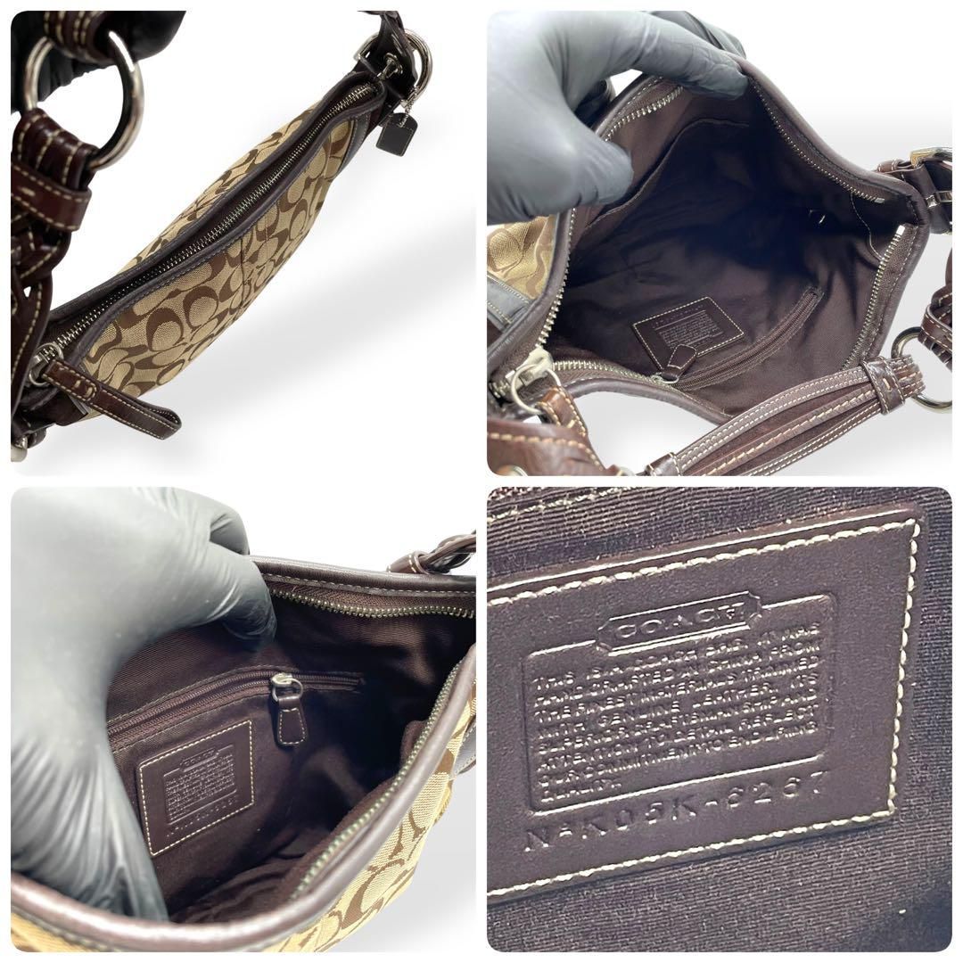 極美品❀COACH コーチ 6267 シグネチャーワンショルダーバッグ 茶 極美品 COACH コーチ 6267 シグネチャーワンショルダーバッグ 茶