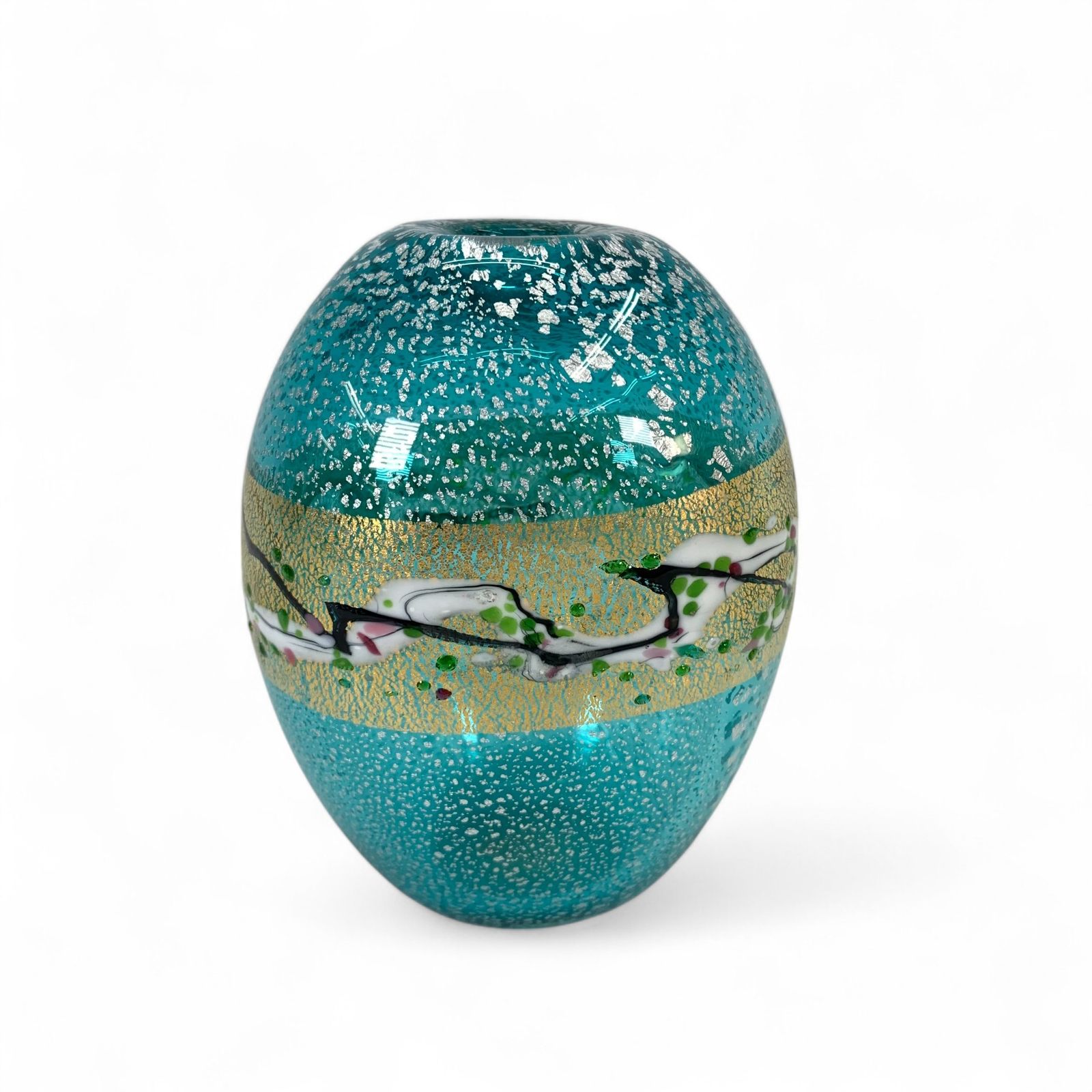 黒木国昭 Glass Art KUROKI 一輪挿し 花瓶 ガラス工芸 緑