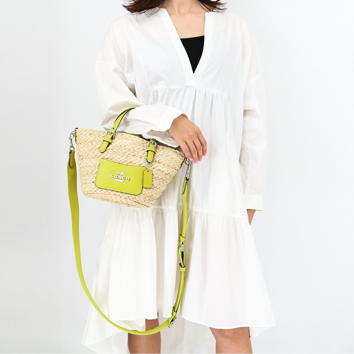 COACH コーチ CJ519 スモール トート かごバッグ ショルダーバッグ