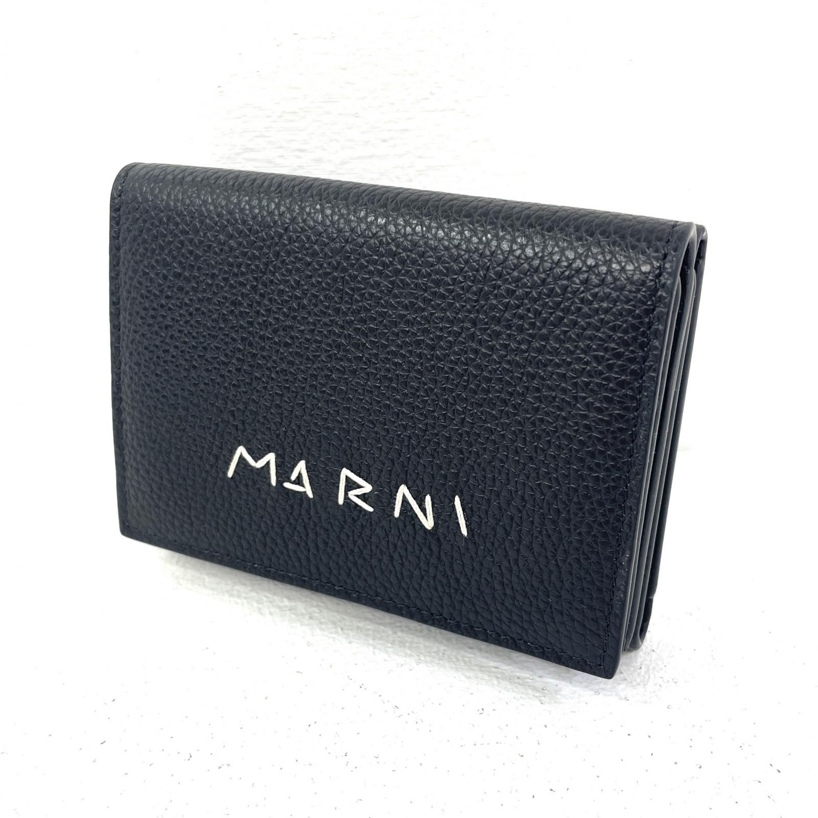 尾張小牧店】 中古 MARNI | マルニ 三つ折り財布 PFMI0097U0 ブラック  