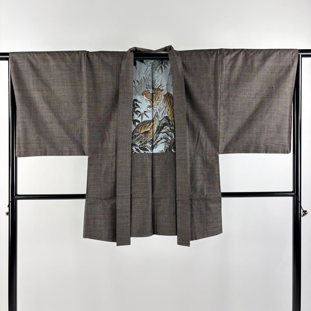 男着物 身丈141.5cm 裄丈67cm M 袷 アンサンブル 大島紬 証紙
