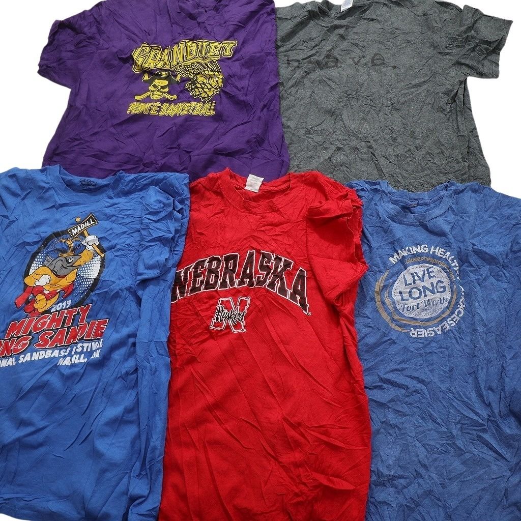 まとめ売り 半袖Tシャツ 7枚セット メンズ Lサイズ相当 古着卸 古着卸 まとめ売り カラーmix プリント 半袖Tシャツ 20枚セット