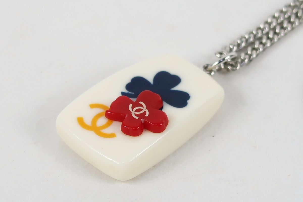 美品】CHANEL シャネル クローバー ココマーク ネックレス 04P刻印 