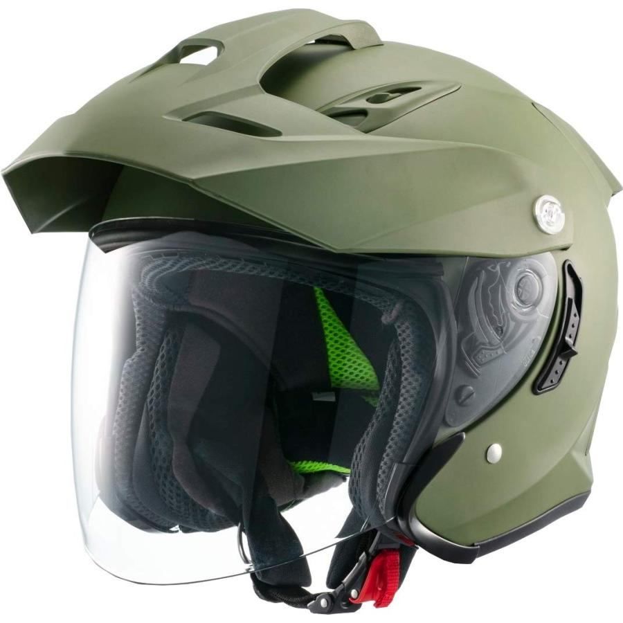 未使用 マルシン(MARUSHIN) バイクヘルメット ジェット TE-1 XLサイズ マットカーキ MSJ1 1001626 軽量 シールド付き 通気性 耐久性 頭囲保護 衝撃吸収 快適設計