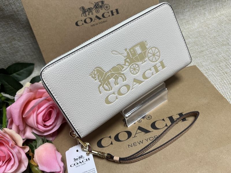 コーチ 長財布 COACH 財布 馬車柄 ホースアンドキャリッジ ...