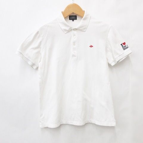 PEARLY GATES - PEARLY GATES パーリーゲイツ　白いボタンダウンの半袖シャツ 6 パーリーゲイツ PEARLY GATES ポロシャツ ゴルフ スポーツウェア