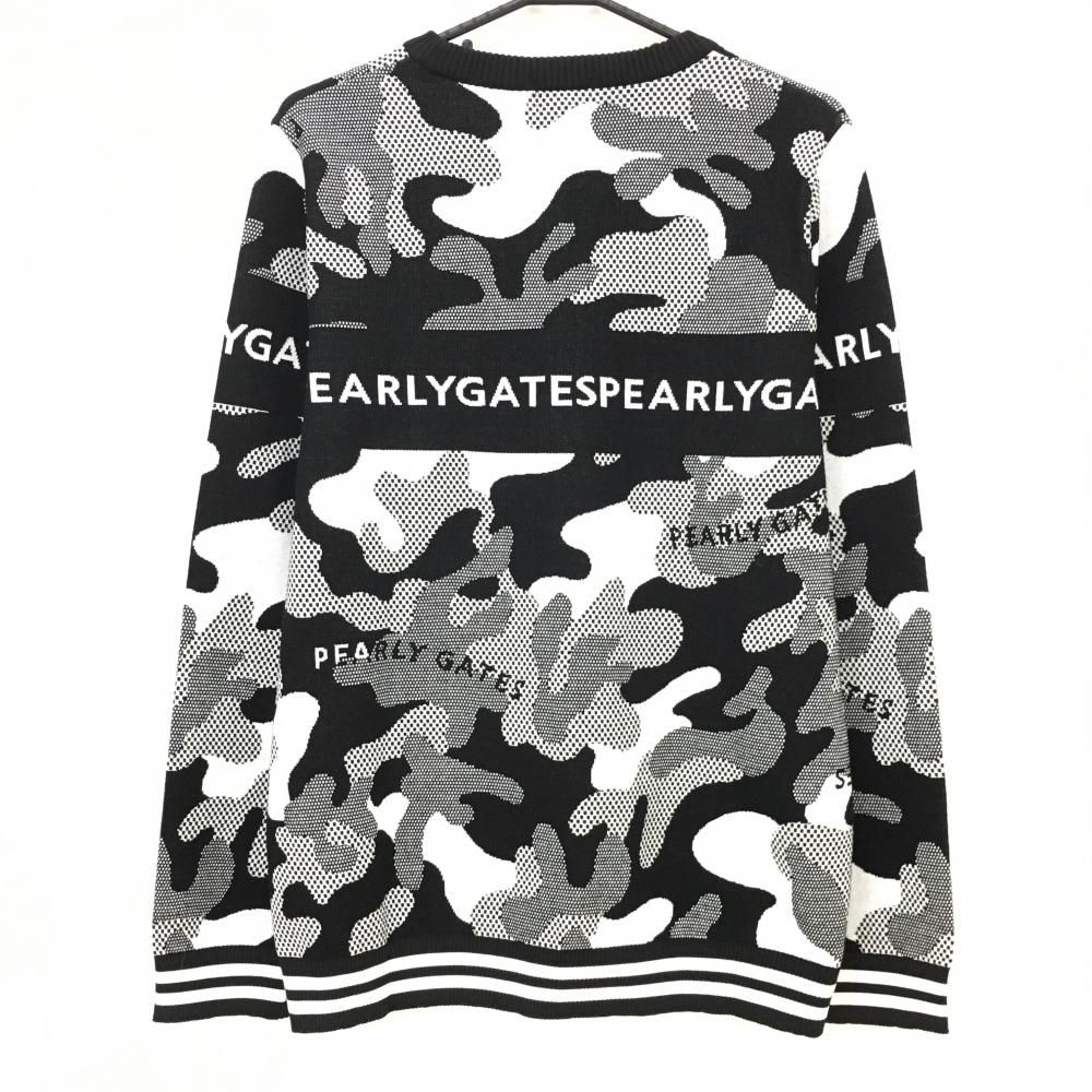 新品】パーリーゲイツ セーター 黒×白 カモフラ 迷彩 ニット メンズ 7