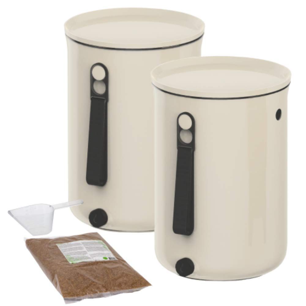 スロベニア製 電気不要 室内用 バイオ式 生ごみ処理器 (2クリームホワイト) コンポスト ボカシオルガンコ2 【助成金対象】