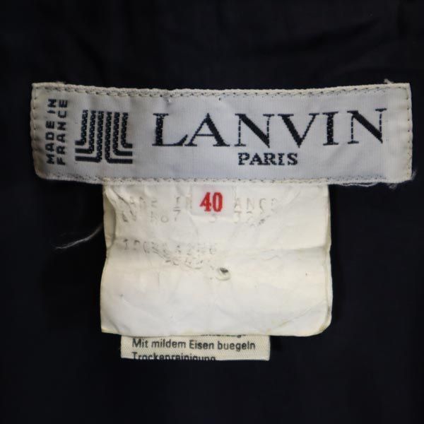 ランバン フランス製 ランチ コート 40 ネイビー LANVIN レディース ...