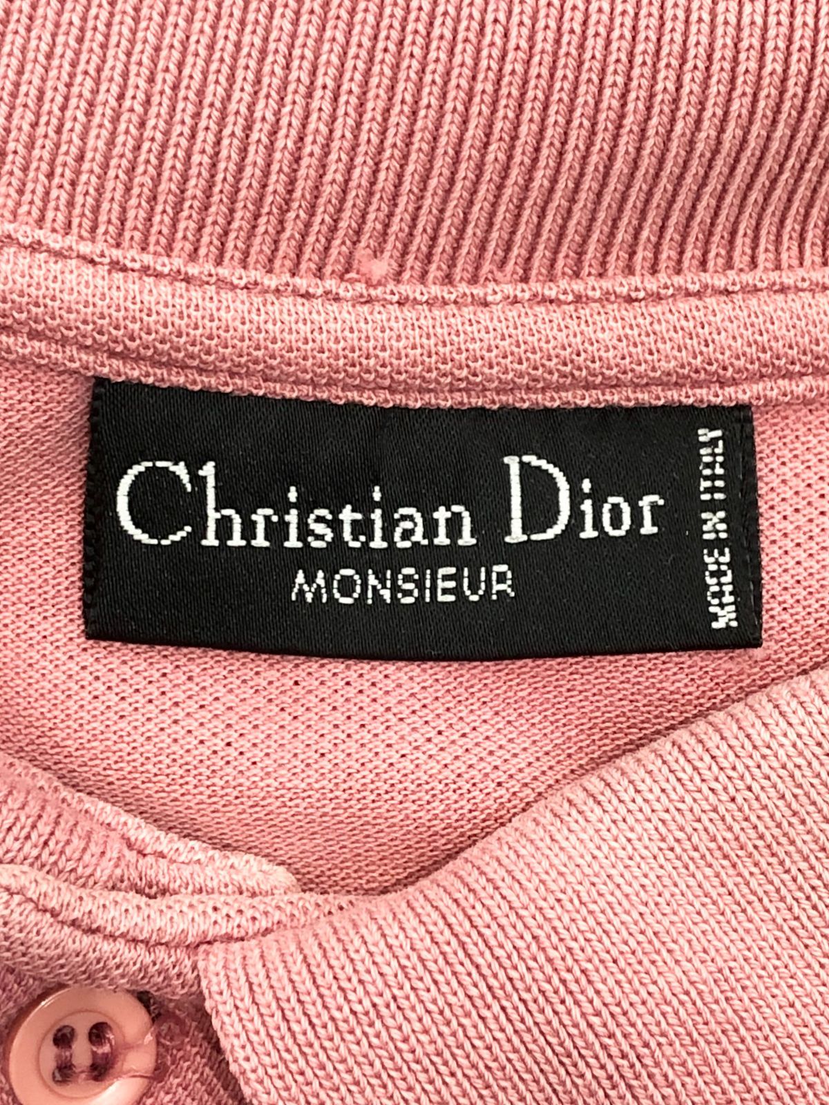 ITALY製 Christian Dior MONSIEUR ロゴ刺繡 ポロシャツ ショート