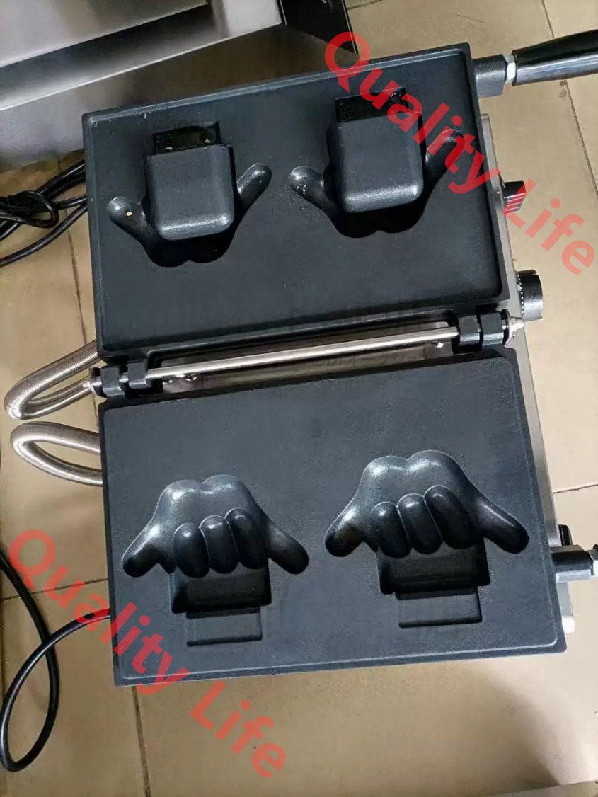 シャカブームコーン シャカサイン形のワッフル シャカブームワッフルメーカー 鯛パフェ 2匹 100V