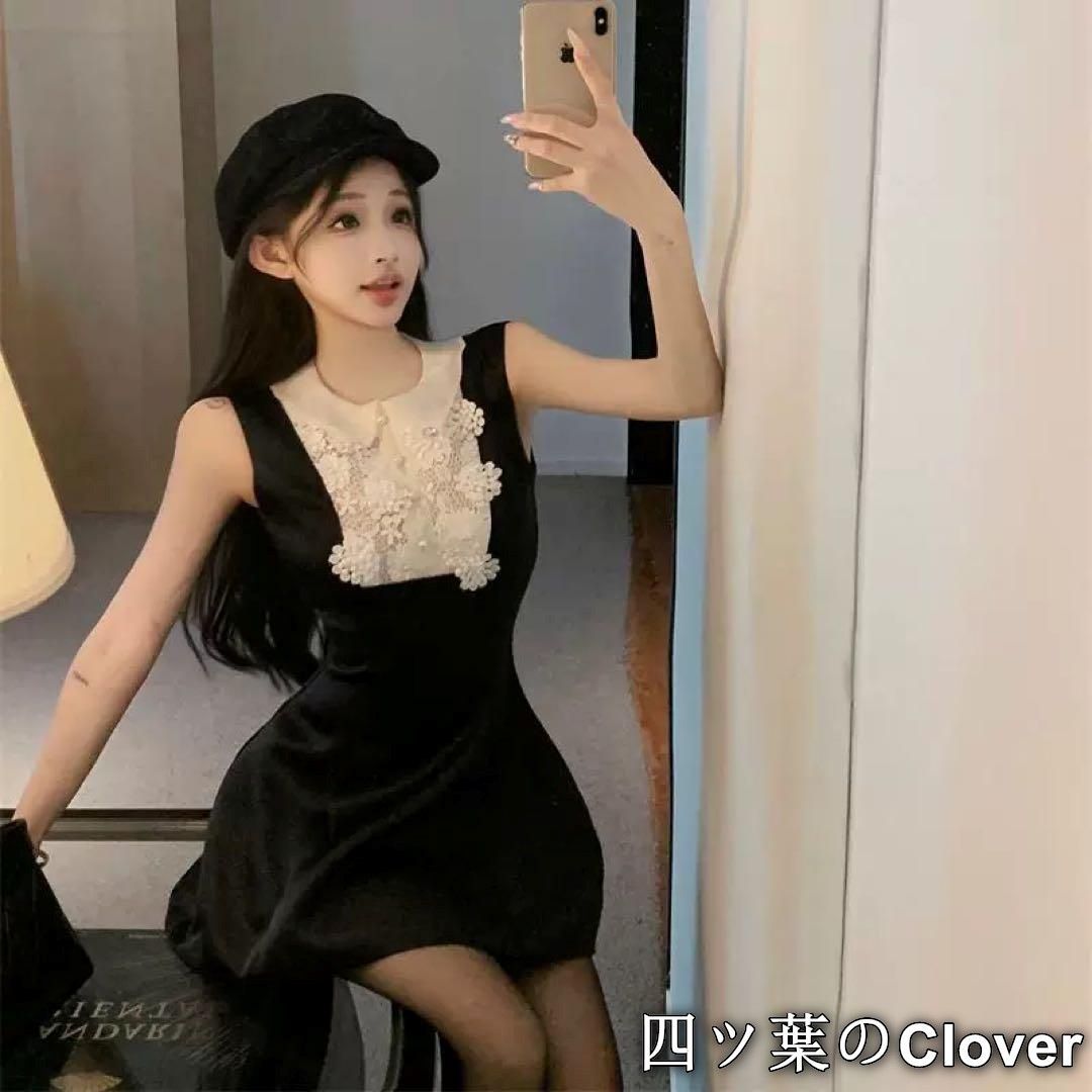 ミニ丈レースワンピース 清楚系パーティードレス