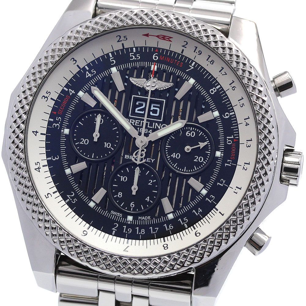 ブライトリング BREITLING A44364 ベントレー6.75 デイト クロノグラフ 自動巻き メンズ良品保証書付き_863122
