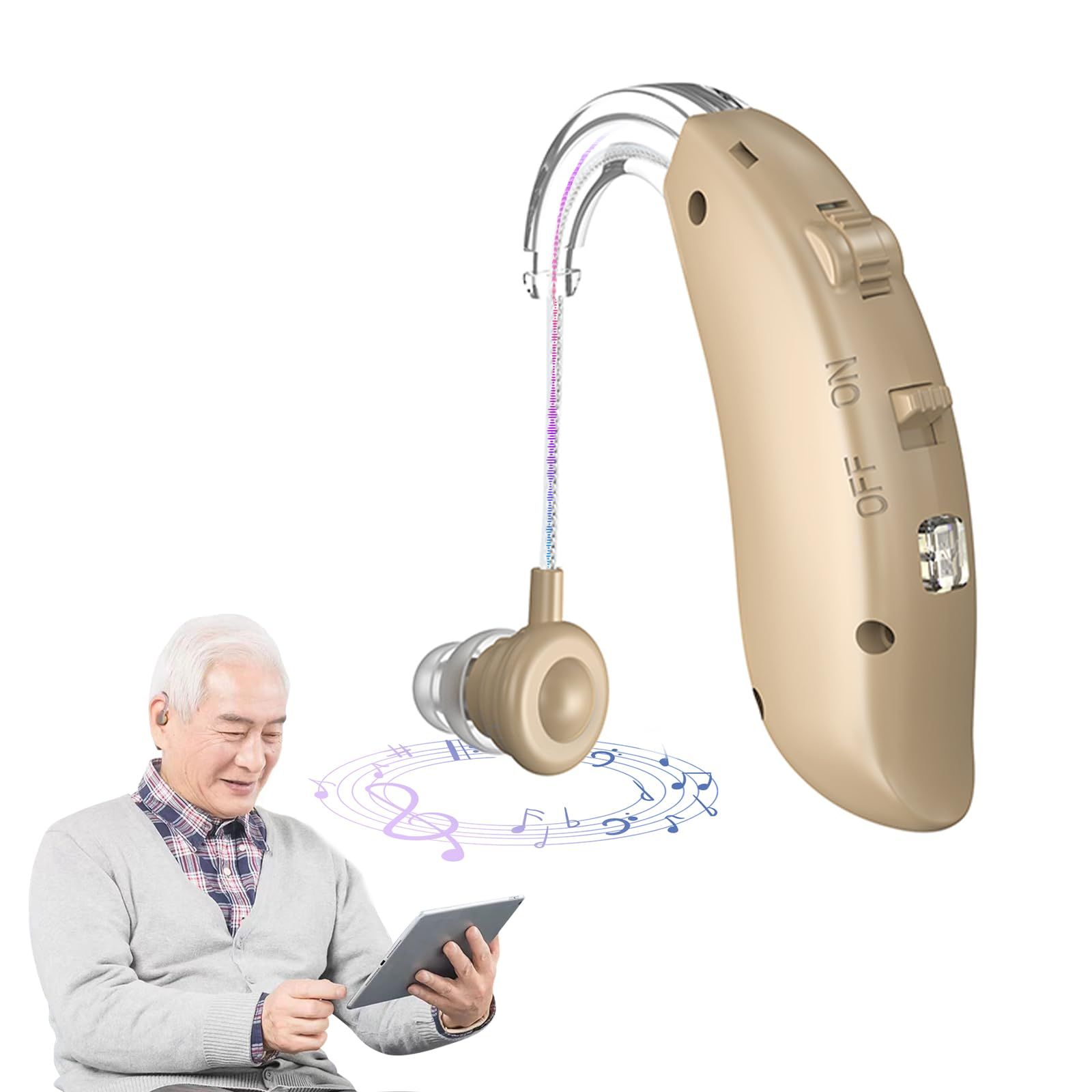 【数量限定】KXP 集音器 しゅうおんき 高齢者 両耳対応 充電式集音器 耳掛け式 音量4段階調整 4種類モード ノイズ抑え 目立たない 高感度集音器 小型 降噪 軽量 簡単操作 敬老の日 母の日 父