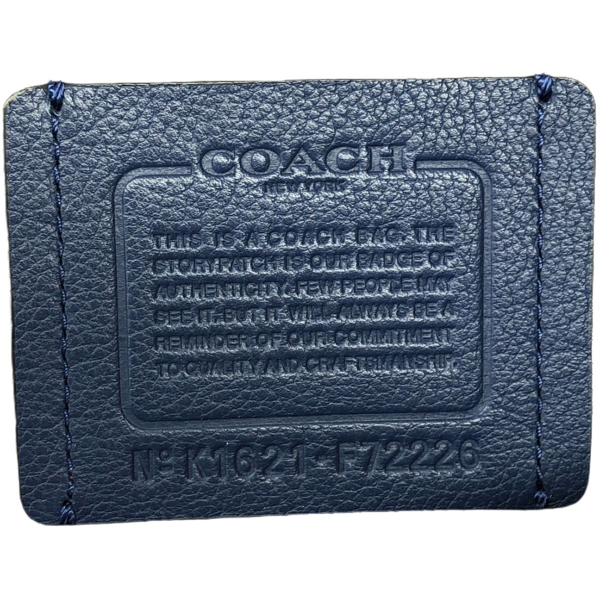 COACH コーチ レザーラインボディバッグ ブルー