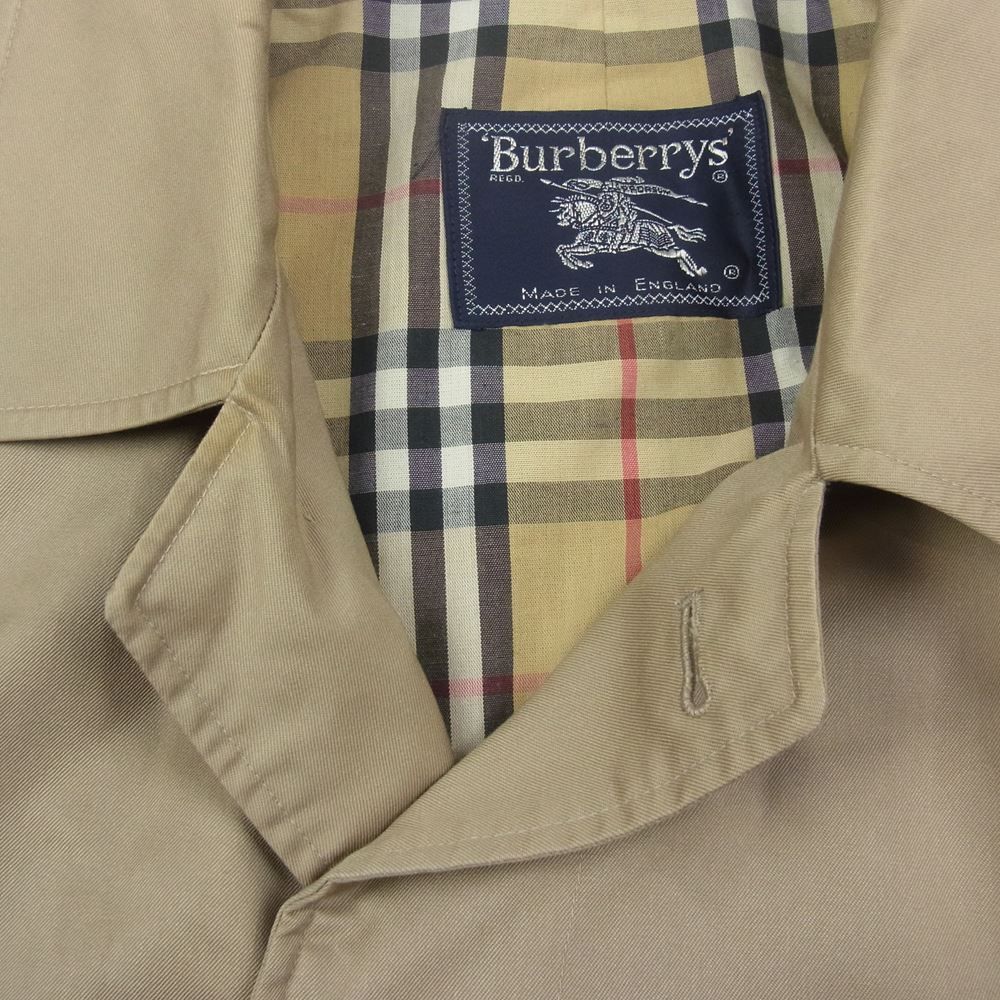 BURBERRY バーバリー 90s オールド 英国製 ステンカラーコート 裏ノバ