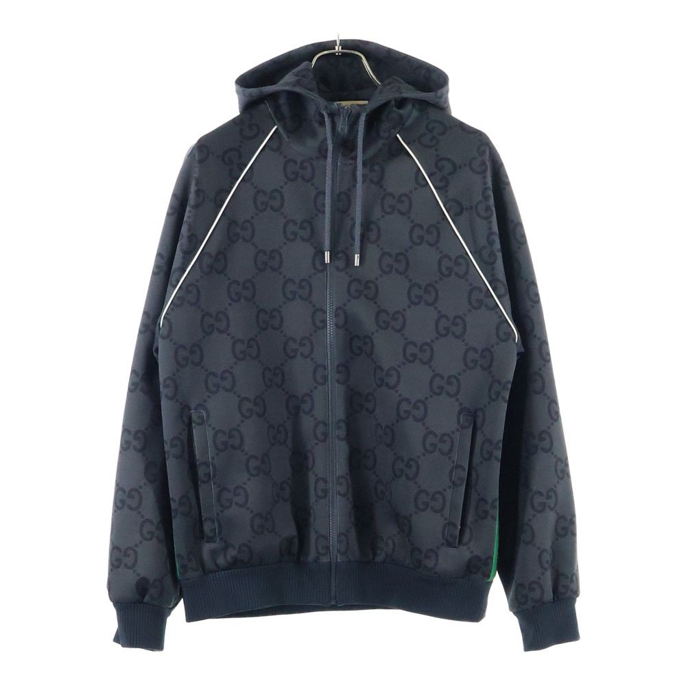 グッチ の ロゴ入りデザイン シェリーラインジップ パーカー ブルゾン GUCCI(グッチ) シェリーラインロゴプリントドラゴン刺しゅう
