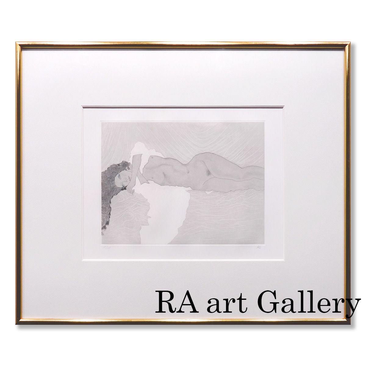 加山又造 横になる裸婦 84-白衣 人物画 作家直筆サイン 女性像 美人画 影響 村上隆 小松美羽 日本画 版画 絵画 げ交渉