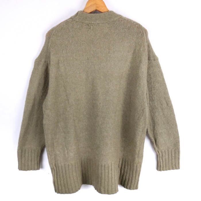 ザラ 長袖ニットカーディガン メンズ トップス アウター ベーシック カジュアル ザラ 長袖ニット トップス メンズ USA Sサイズ カーキ系 ZARA 中古