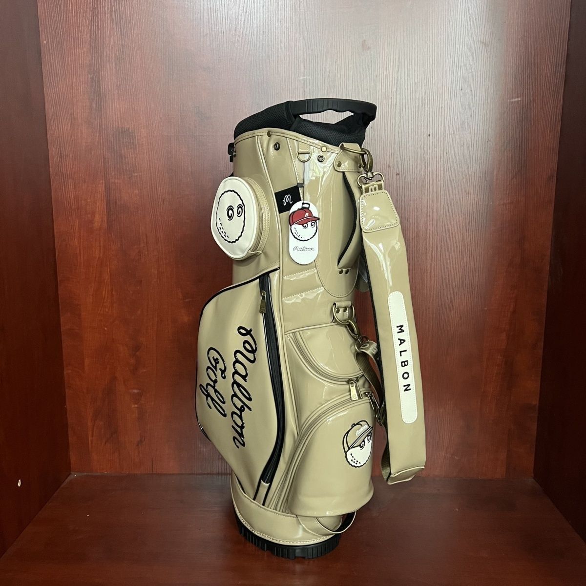 マルボン ゴルフ キャディバッグ スタンドバッグ エナメル 新作 malbon