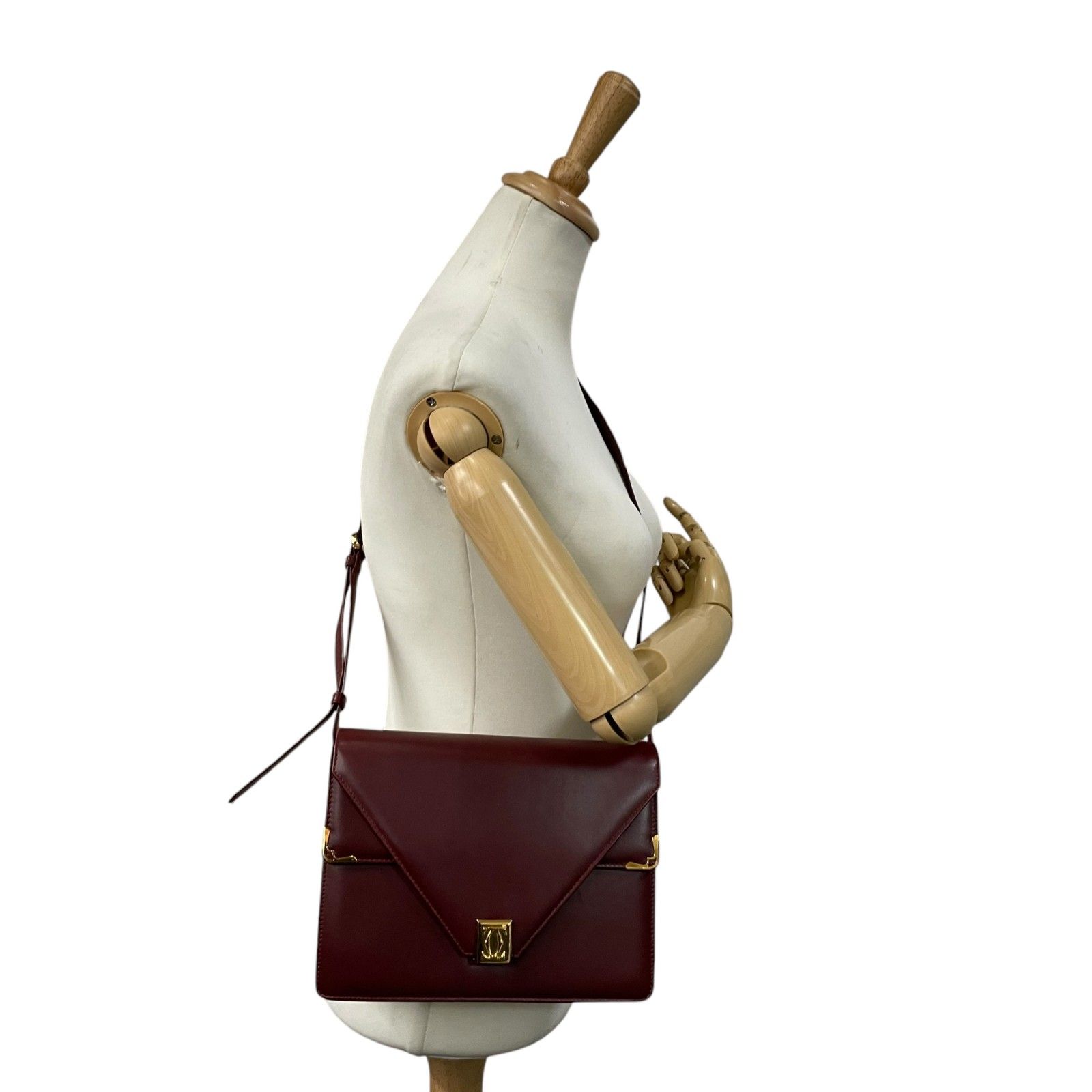 美品】Cartier カルティエ マストライン ショルダーバッグ 赤