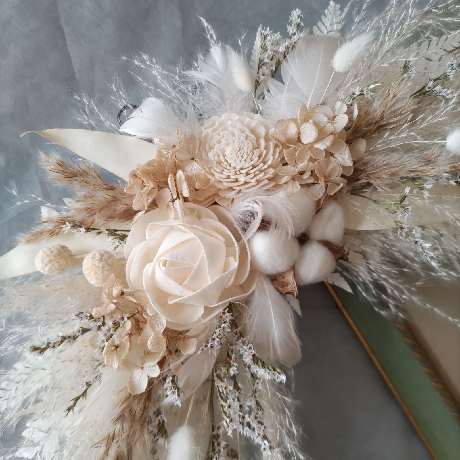 横長スワッグ ホワイト系 ニューボーン Birthdayフォト＊* 60cm new