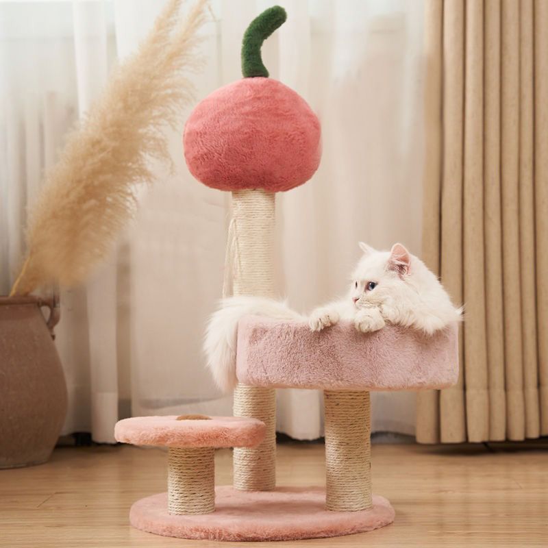 キャットクライミング 爪とぎ おもちゃ ハート 蜂 ミツバチ 松の木 木 チェリー かわいい ペットベッド キャットタワー SNS映え インスタ映え