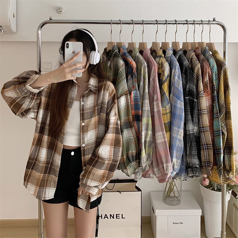 韓国 オーバーサイズ チェック ブラウン ジャケット 上品 セール】HIGH LAND WOOL オーバーサイズバルマカーンコート