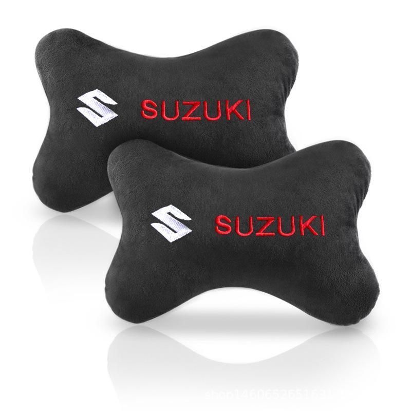 スズキ SUZUKI 鈴木車用 ネックピローネックパッド クッション ヘッドレスト ネックピロー ドライブ 頸椎を保護する 疲労防止 2個セット aaac qtm