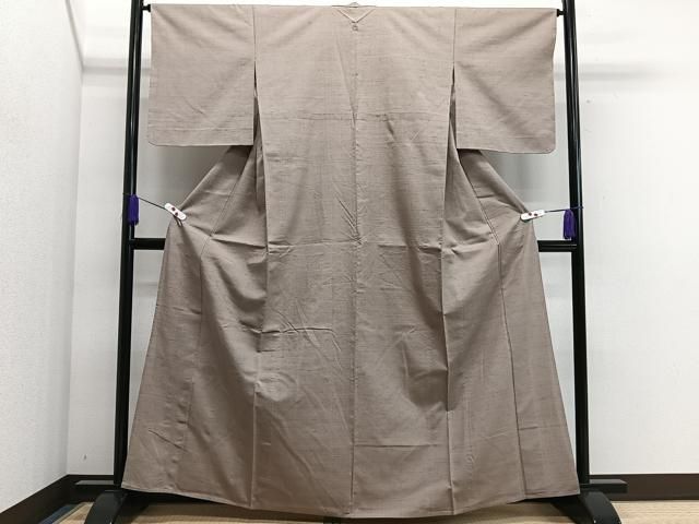 平和屋着物▽本場眞錦結城紬織 単衣 間道 証紙付き 正絹