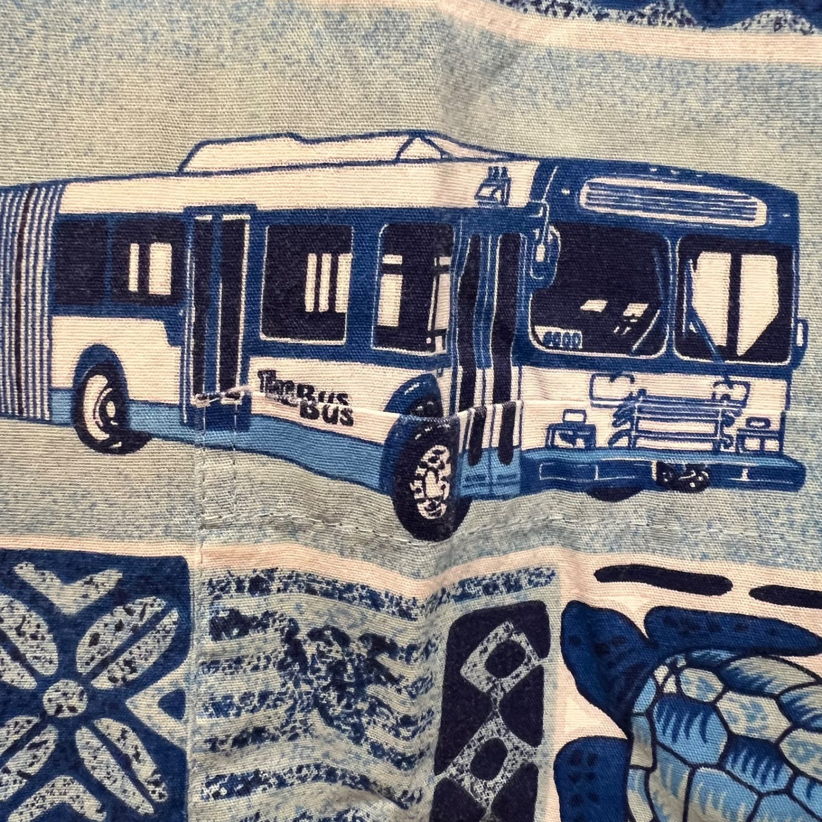 レアアロハ】ハワイ The Bus ザバス 制服アロハシャツ ハワイ製 XL