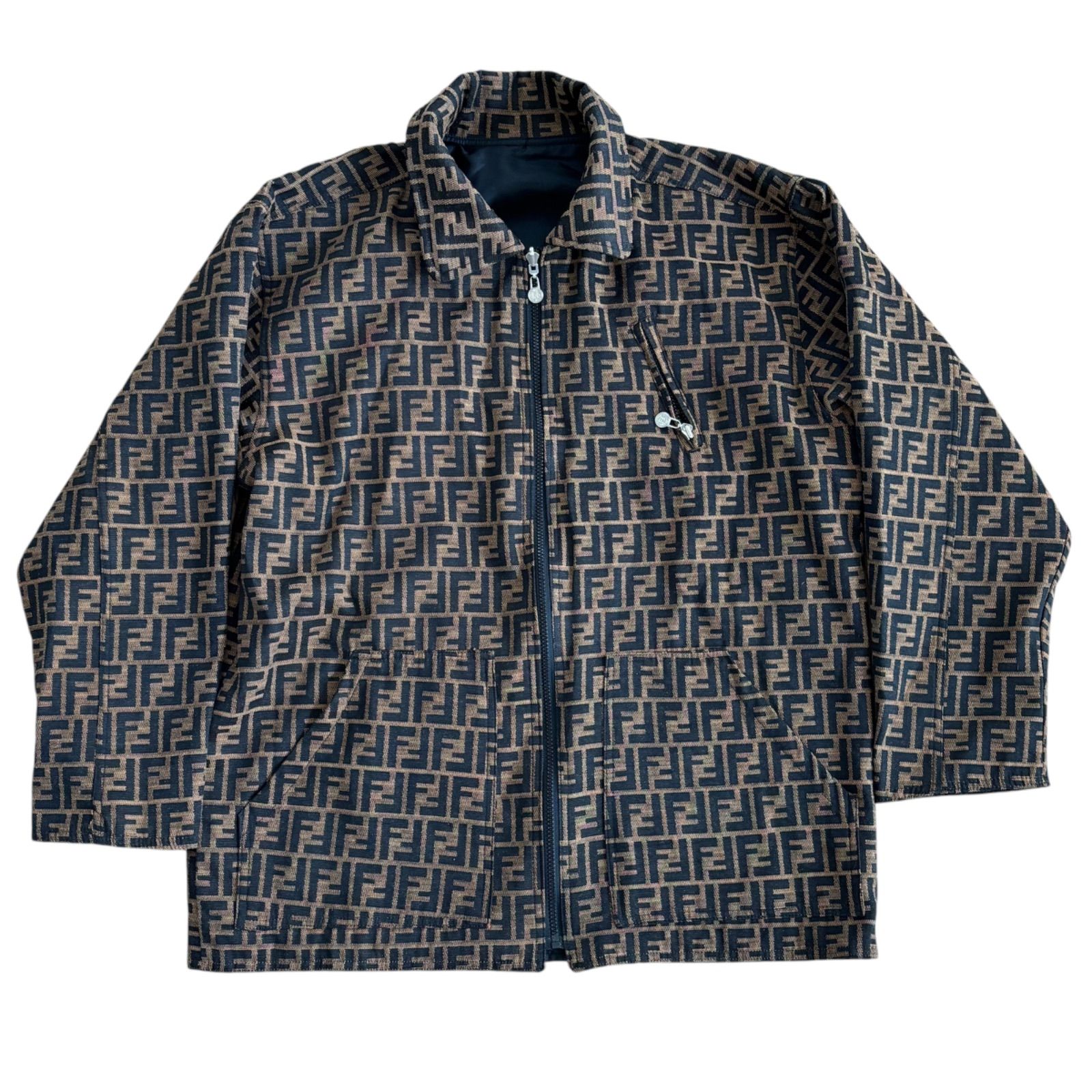 フェンディ FENDI 未使用近い ヴィンテージ ズッカ リバーシブル