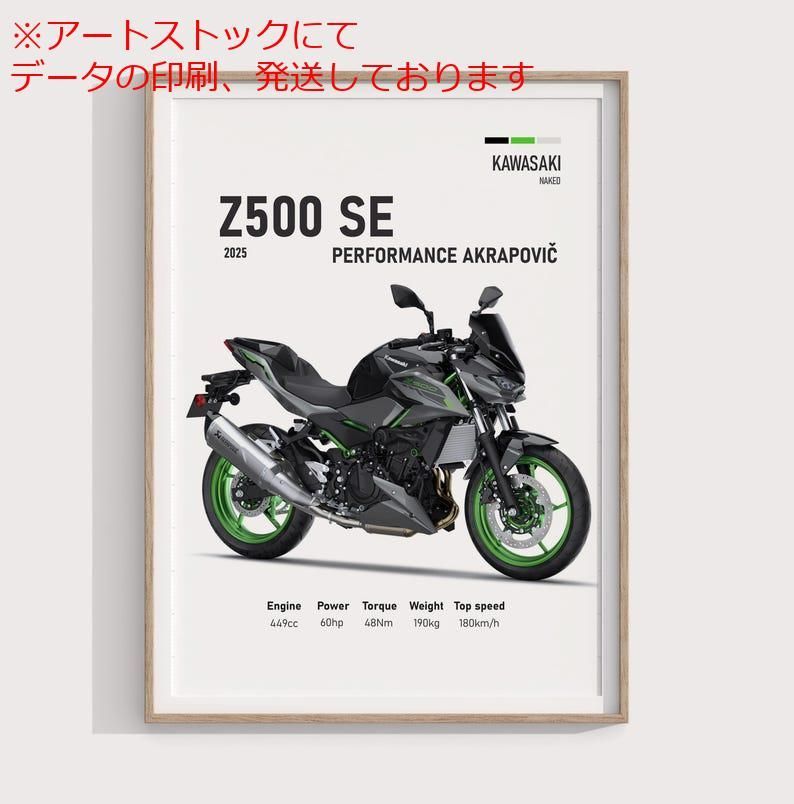 mz ポスター A1 サイズ (~A4まで対応可) 2025 カワサキ Z500 SE