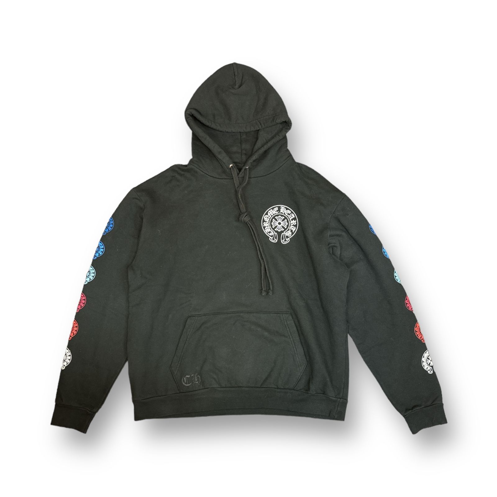 国内正規 CHROME HEARTS マルチカラー ホースシュー 袖ロゴ スウェット パーカー クロムハーツ CH LOGO SWEAT FOODIE  L 70042A2 - メルカリ