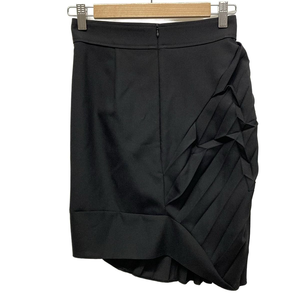 BALENCIAGA バレンシアガ スカート サイズ38 M レディース - 117428 TF700 黒 ひざ丈 プリーツ