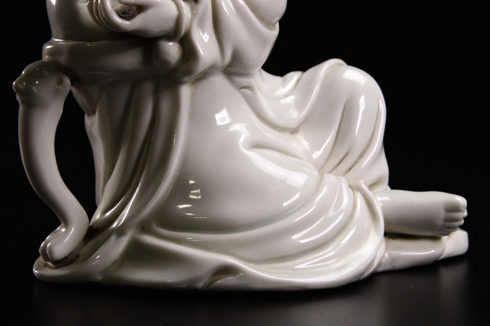 何朝宗製 德化窯 白磁観音像 21 cm 唐物 骨董 古美術 楾 G238.1-QP2