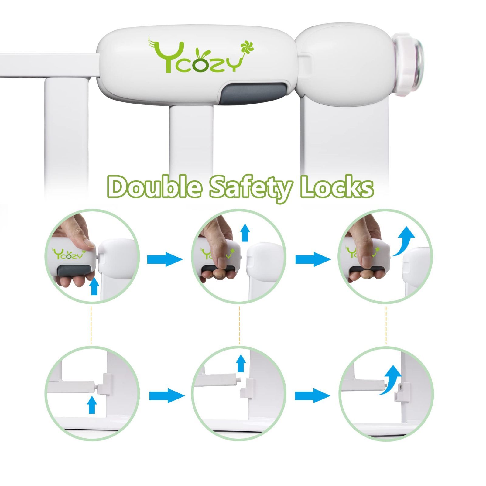 Ycozy BabySafeベビーゲート階段 高さ77cm 幅126-153cm Amazon | Ycozy BabySafe ベビーゲート 階段 革新版 安全ゲート