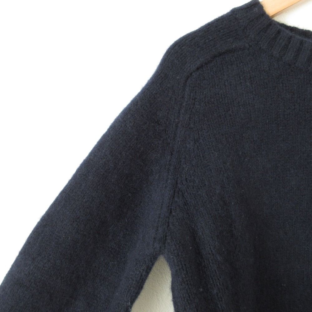 美品 C.Shetland シェットランド 田中さんのセーター カシミア100％ クルーネック 長袖 ニット セーター XS ネイビー レディース 古着 中古 USED 美品 C.Shetland シェットランド 田中さんのセーター カシミア