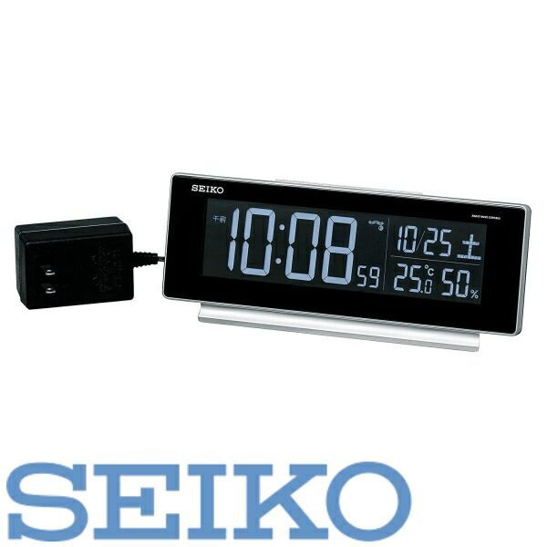 【送料無料】SEIKO CLOCK (セイコークロック) 目覚まし時計 電波 デジタル 交流式 カラー液晶 シリーズC3 銀色メタリック DL207S　※北海道・九州・沖縄・離島は別途送料（1080円〜2160円）人気　