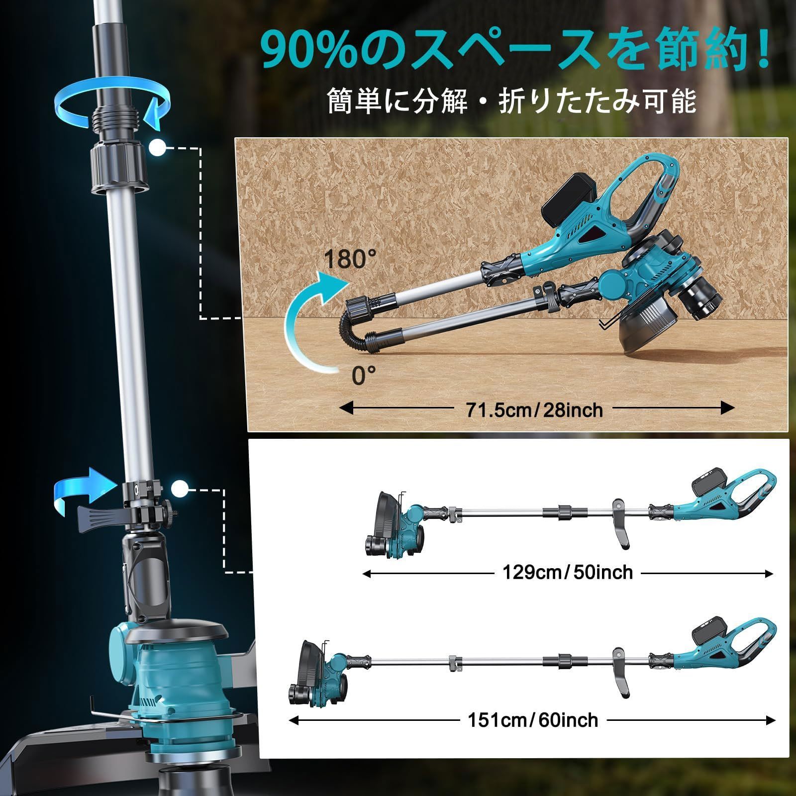 人気商品】充電式 草刈り機【2025年強化版】18vバッテリーを対応