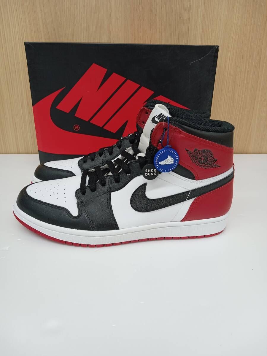 美品 Nike ナイキ Air Jordan 1 Retro High OG Black Toe 2013 エアジョーダン1 レトロ  555088-184 箱 替え紐あり 29 レッド 通年