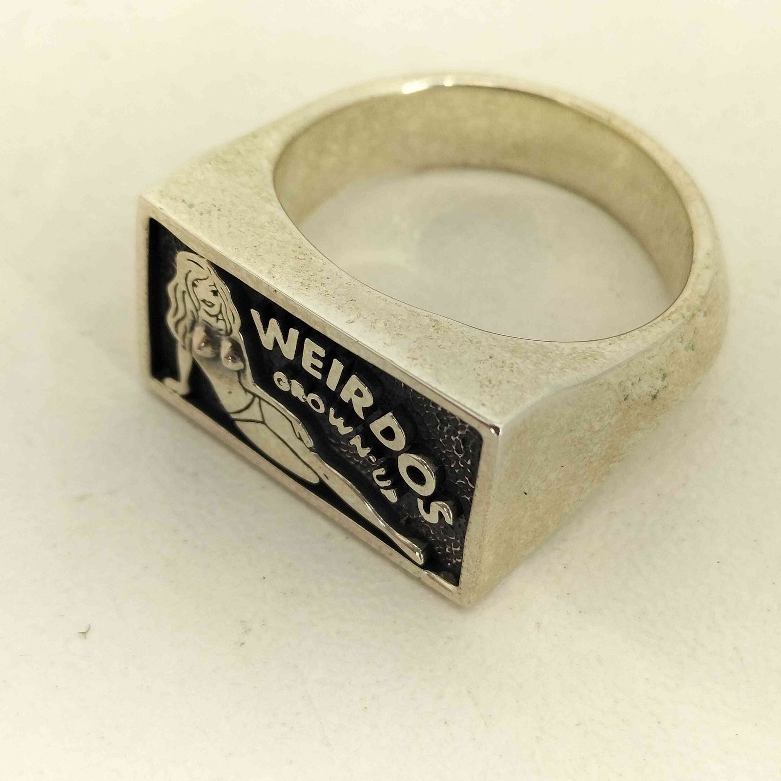 ウィアード WEIRDO SEXY PLAQUE - RING 925刻印 シルバーリング メンズ