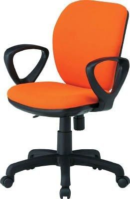 2営業日で発送 藤沢工業 オフィスチェア ループ肘付 オレンジ FST-77A-OR 1脚