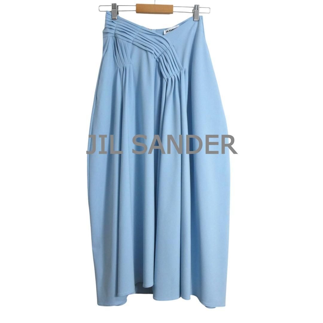 JIL SANDER プリーツスカート　34 美品 JIL SANDER ジルサンダー サイズ34 ウール×ナイロン ストレッチ